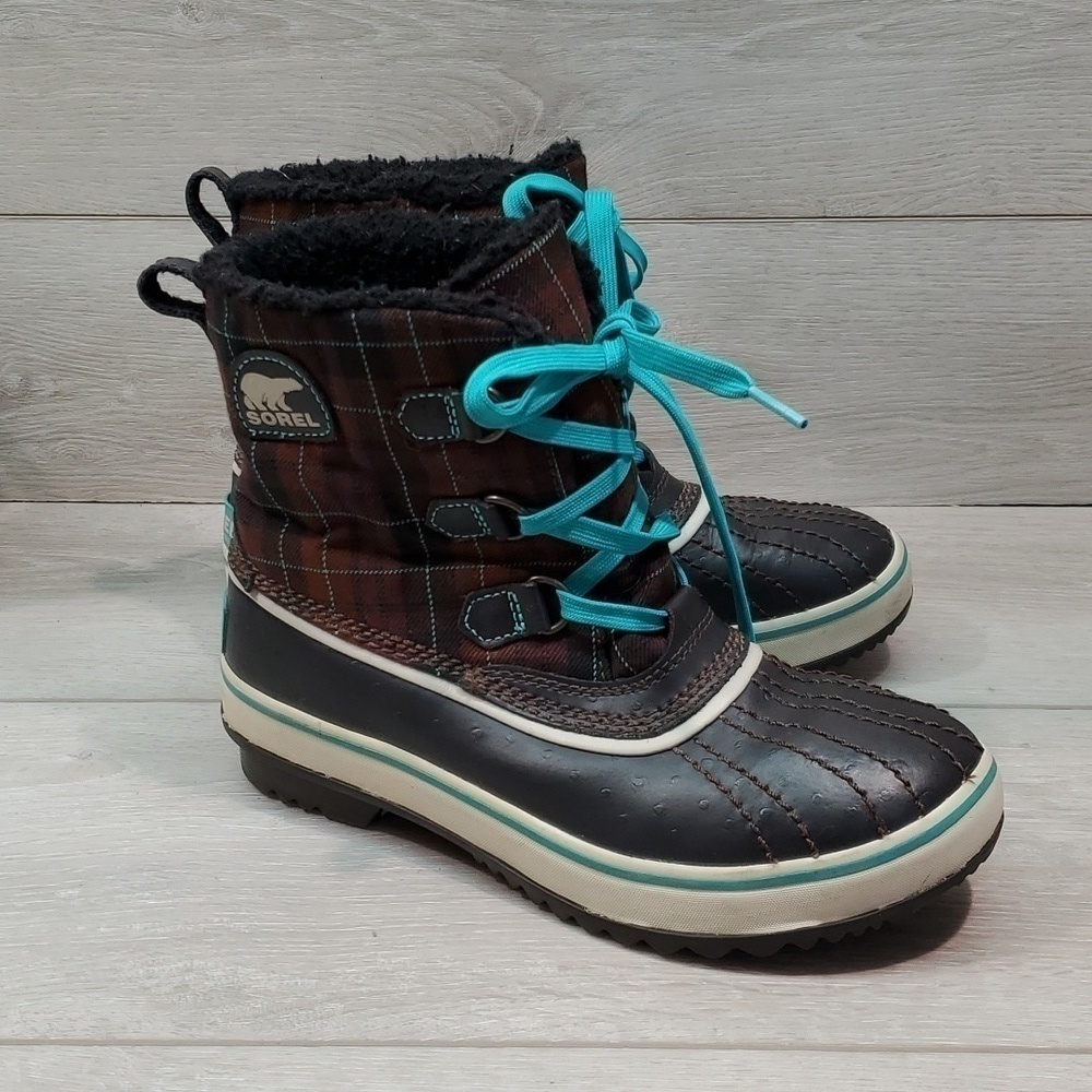 Sorel Youth Big Girls Ankle Rubber Duck Boots shoes sz 4